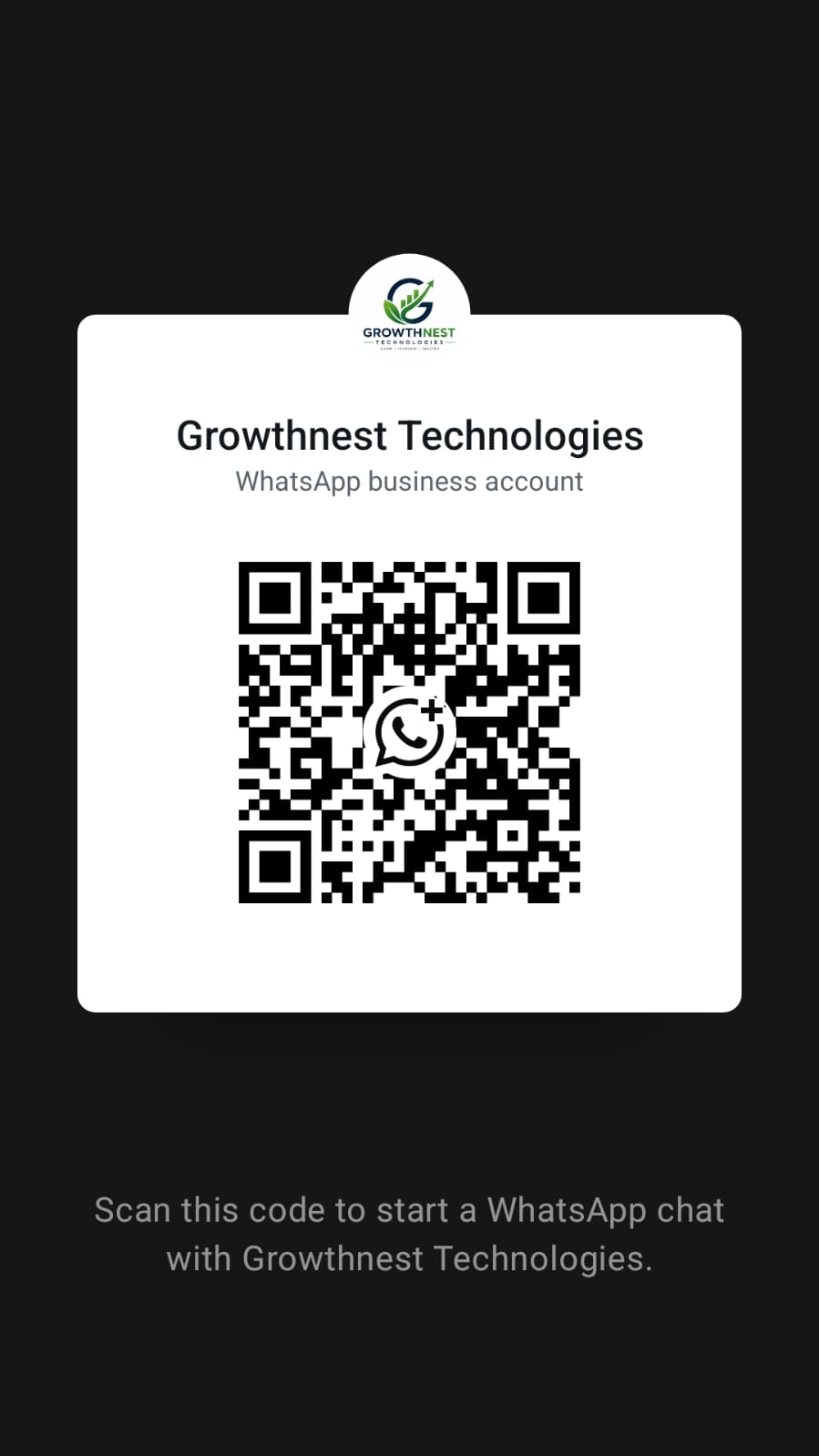 Growthnest WhatsApp QR